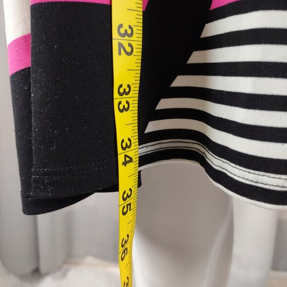 Alfani Floral Print Mini Dress Pink Red Black White Long Sleeve Zip Back Size 2X - Picture 7 of 11